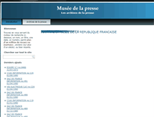 Tablet Screenshot of museedelapresse.com